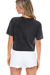 Tennessee Whiskey Cropped Tee Black