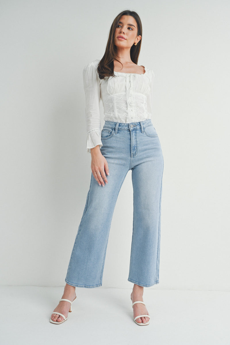 Slim Wide Leg Jeans Light