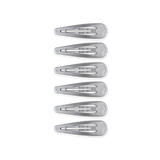Teleties Snap Clips - 6 Pack Silver