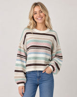 Gradient Mix Stripe Sweater Mint Multi