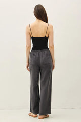 Tencel Wide Leg Pants Charcoal