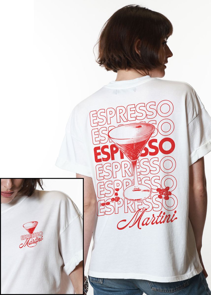 Espresso Martini Boyfriend Tee Vintage White