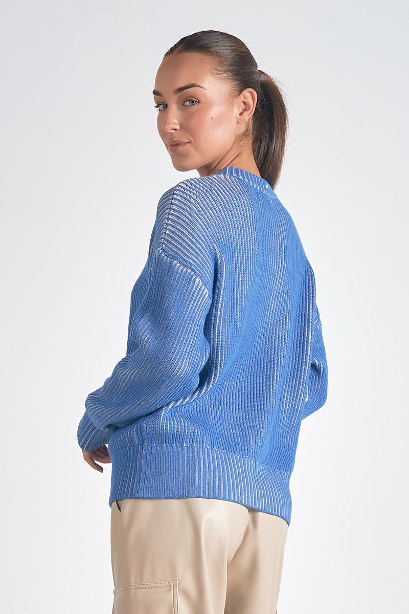 Vintage Ribbed Crew Neck Sweater