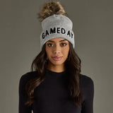 Game Day Pom Hat Gray + Black