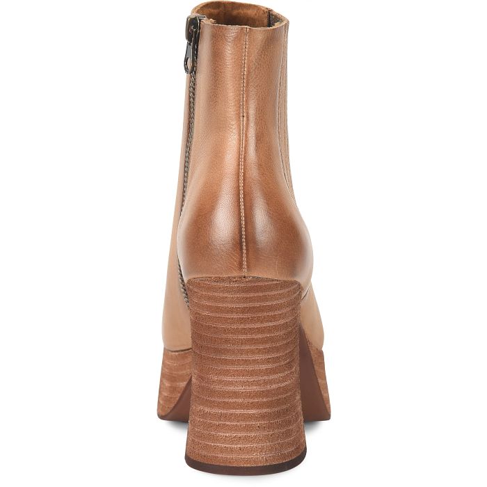 Baylie Stacked Heel Boots Brown Terra