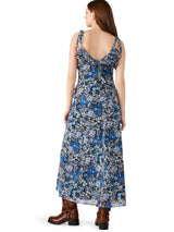 Adalina Sleeveless Ruffle Maxi Dress Bristol Blue