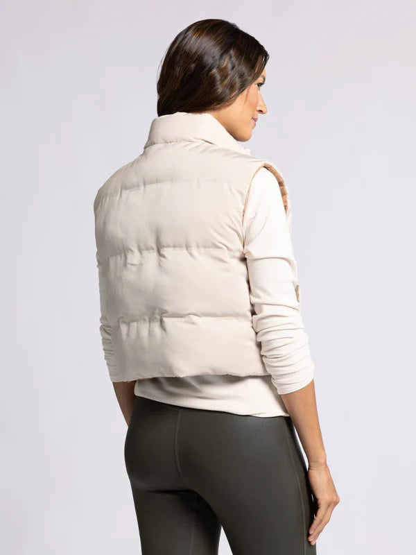 Issey Reversible Puffer Vest Tofu Macchiato