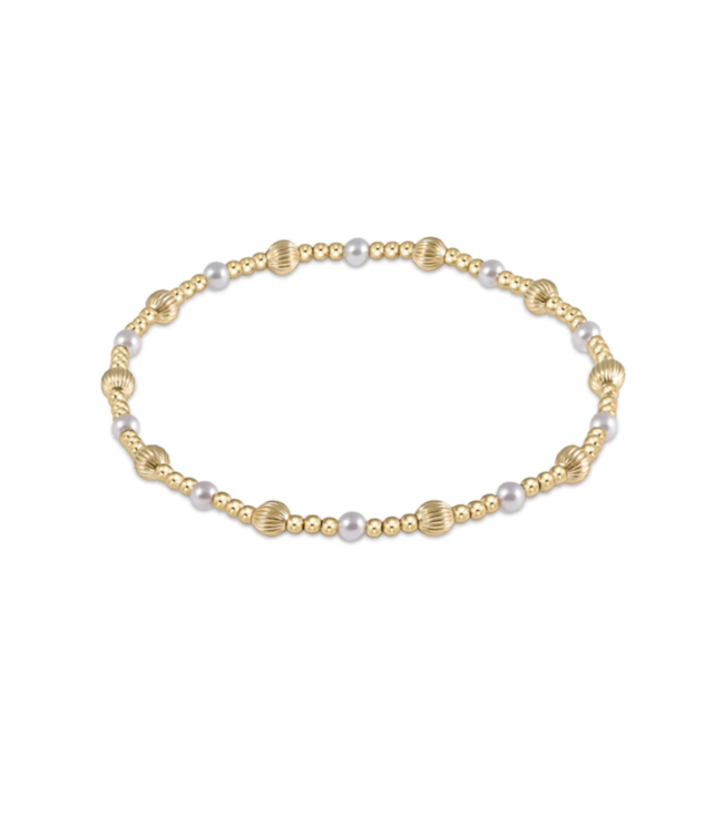 Dignity Sincerity Pattern Bead Bracelet Pearl