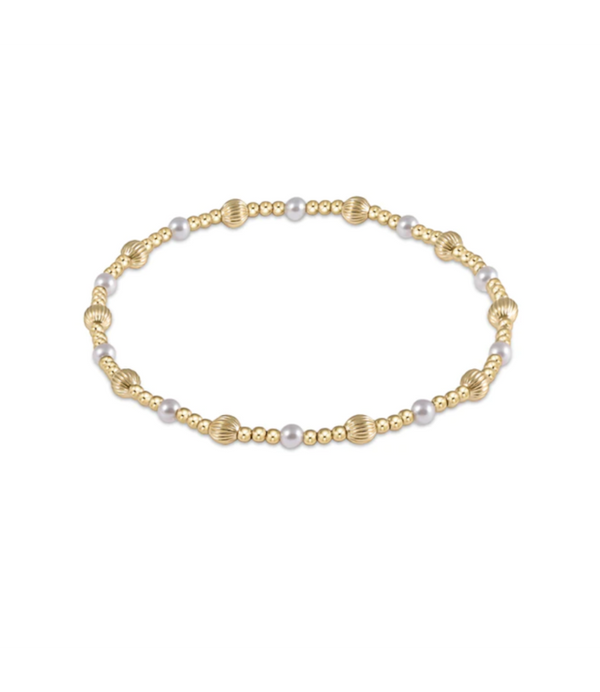 Dignity Sincerity Pattern Bead Bracelet Pearl