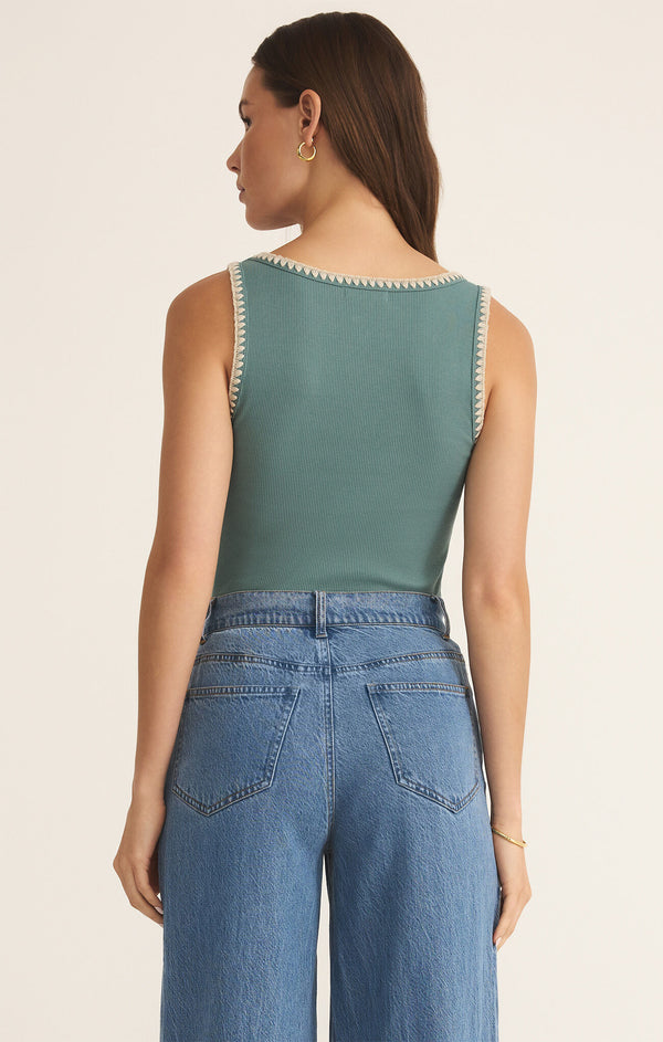 Jaidynn Rib Tank Sea Pine