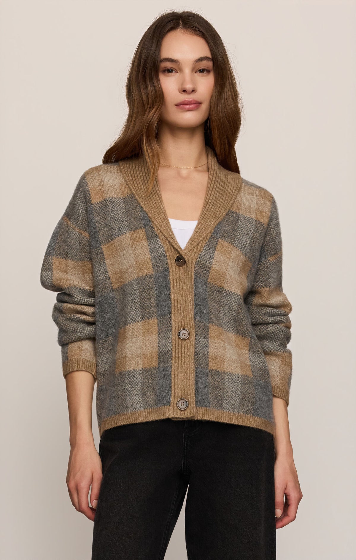 Ludlow Cardigan Classic Heather Grey