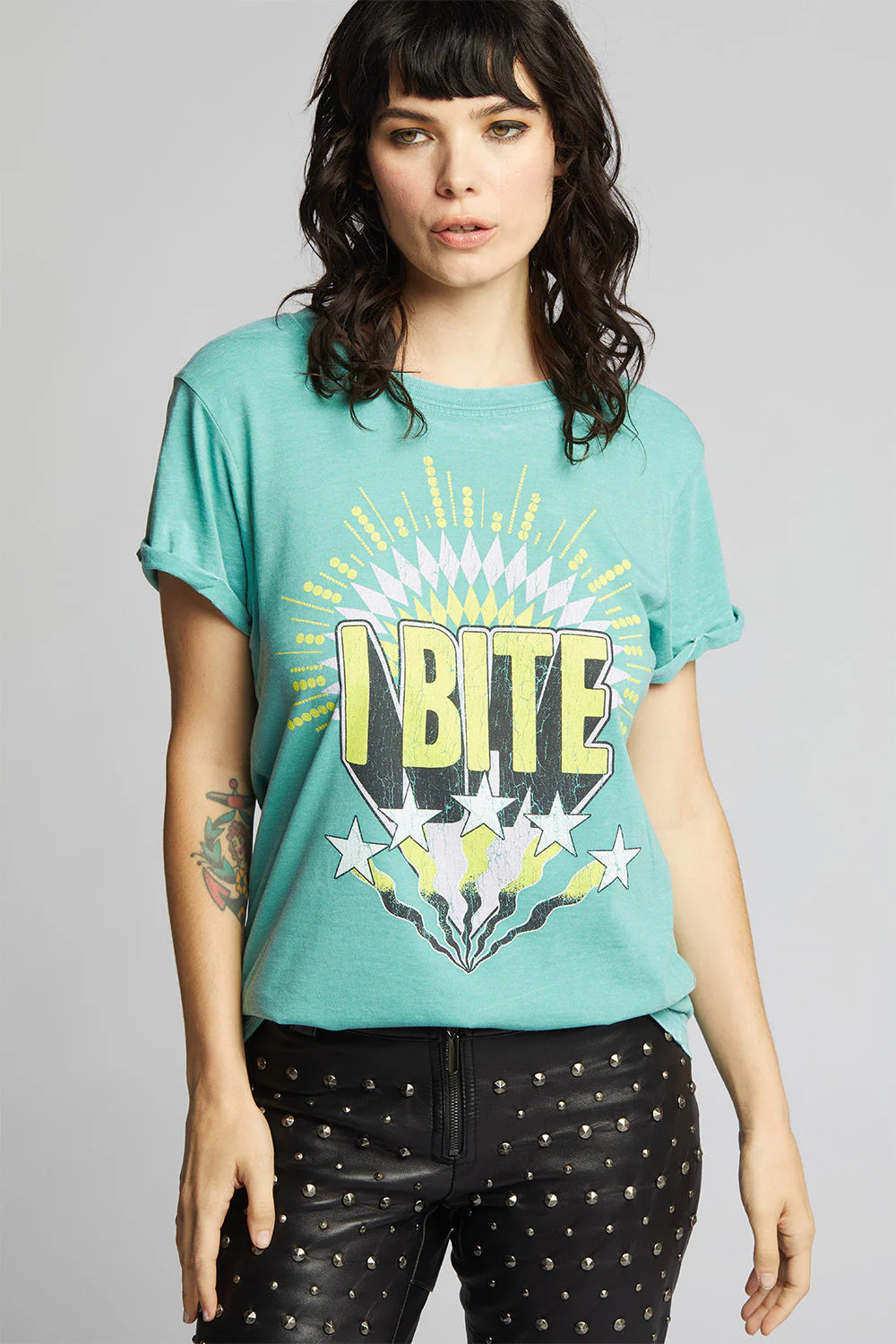 I Bite Burnout Tee Dill Weed