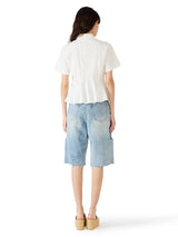 Porter Peplum Top White