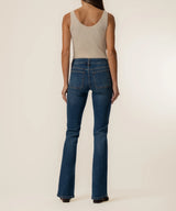Natalie Mid Rise Patch Pocket Clean Hem Flare Jeans Champ