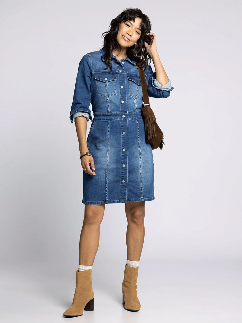 Norma Denim Dress Dark Denim