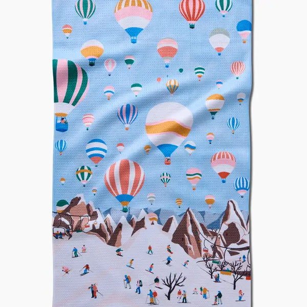 Geometry Tea Towel Hot Air Balloons