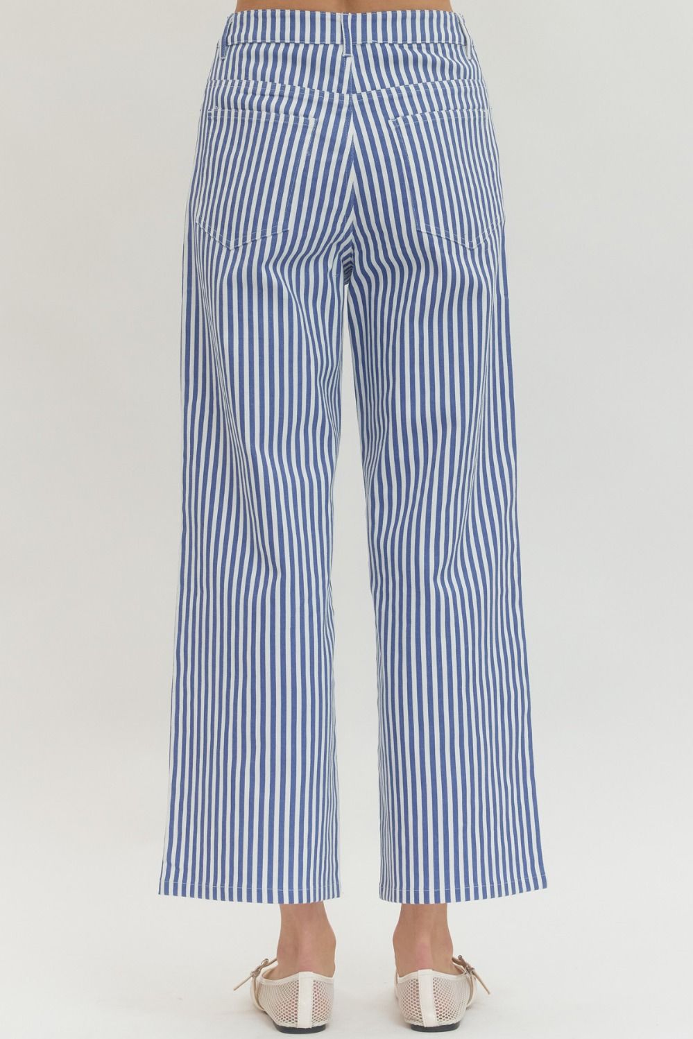 Stripe Crop Pant Denim