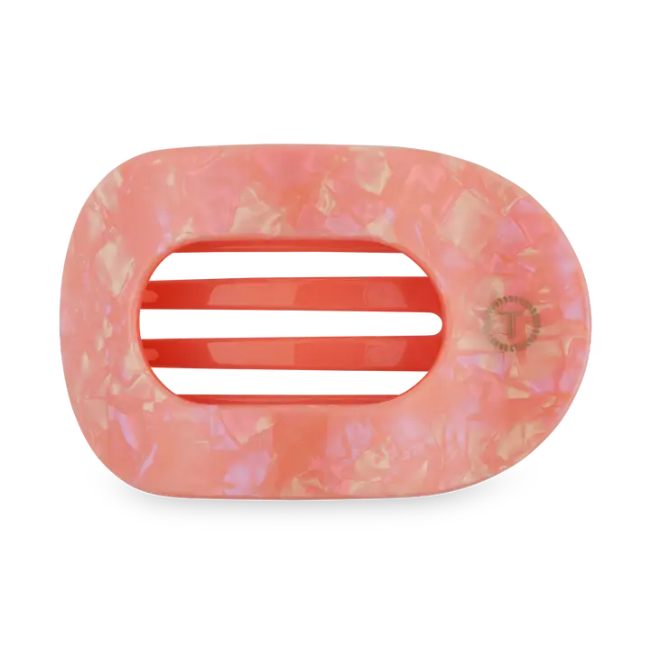 Teleties Small Flat Round Hair Clip Dreamsicle
