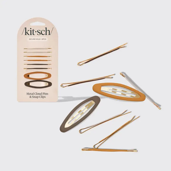 Metal Cloud Pins & Snap Clips - 8 Pack