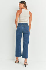 High Rise Wide Leg Jeans Dark