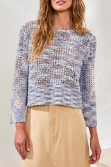Bell Sleeve Open Stitch Sweater Salt Water