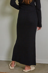 Jaelyn Sweater Knit Skirt Black