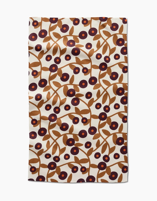 Geometry Tea Towel Swirling Vines