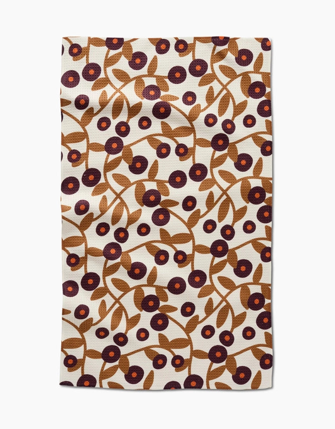 Geometry Tea Towel Swirling Vines