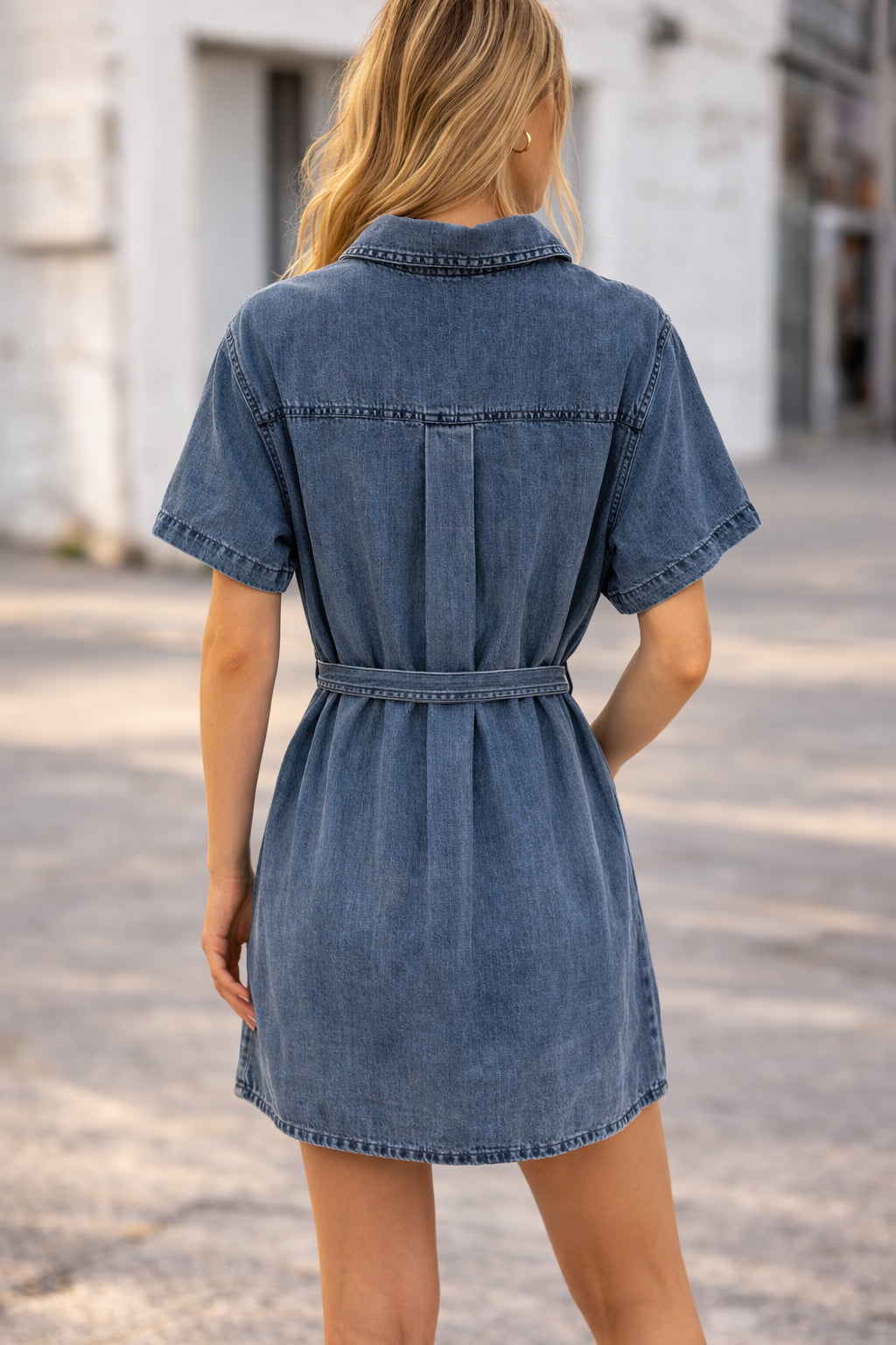 Dover Short Sleeve Dress Indigo