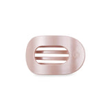 Teleties Small Flat Round Hair Clip Pearly Pink