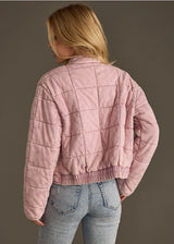 Washed Quilted Jacket Dusty Pink