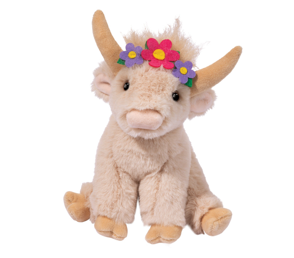 Laddie Highland Cow Mini Soft w/ Flower Crown