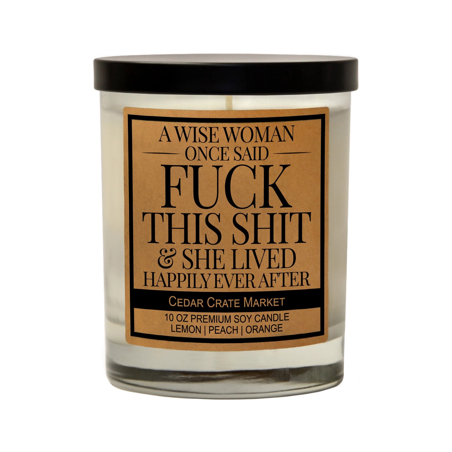 USA Made Kraft Label Snarky Candle - 10 OZ