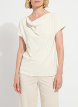 Ensley Cowl Neck Top Macadamia