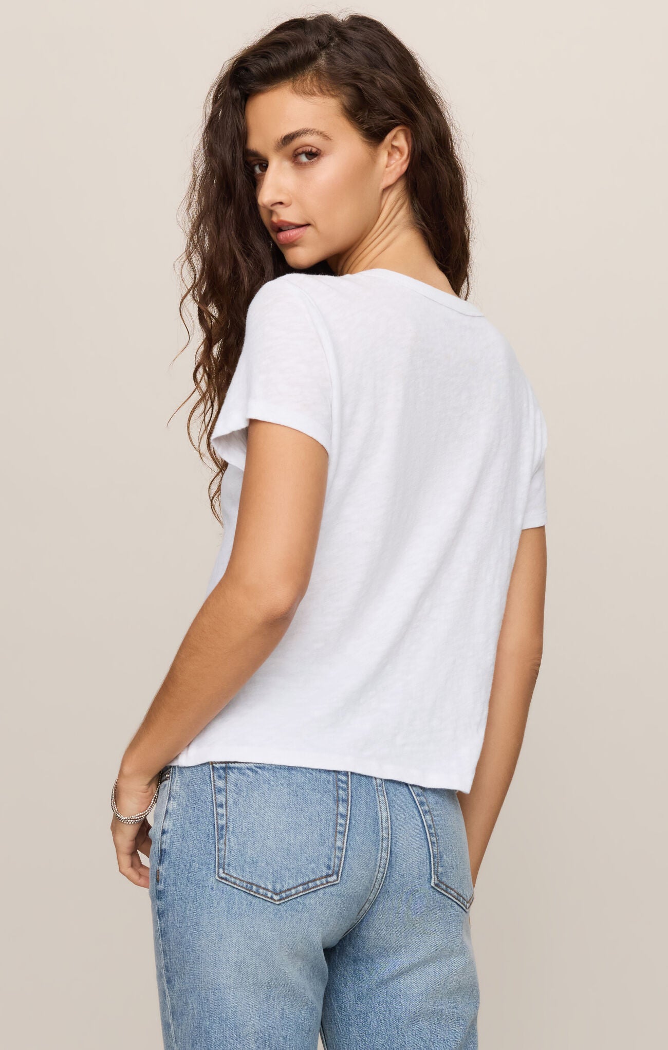 Junie Slub Tee Shirt White