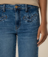 Kelsey Ankle Flare Fake Welt Pocket Jeans Excitement