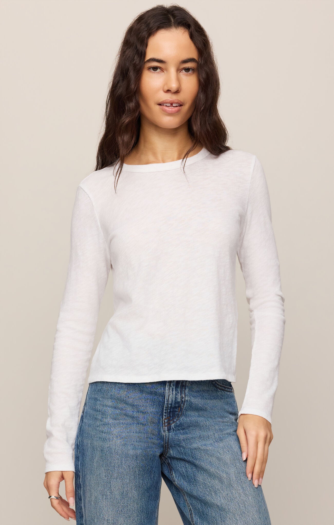 Junie Long Sleeve Tee White