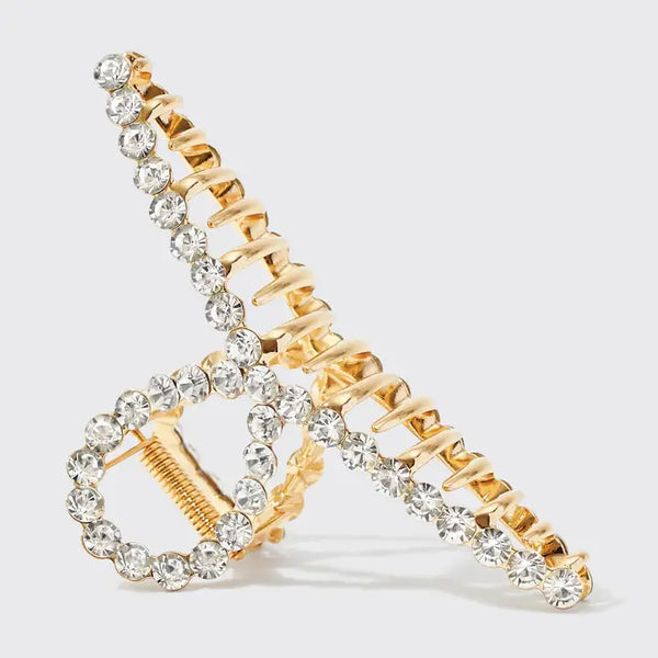 Gold Crystals Loop Claw Clip