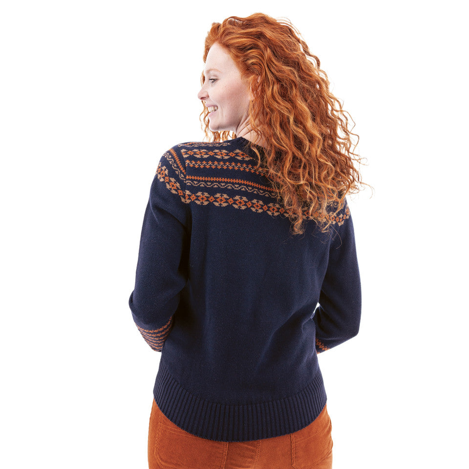 Liesel Jacquard Fair Isle Sweater Peacoat