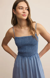 Bayside Chambray Midi Dress Medium Chambray