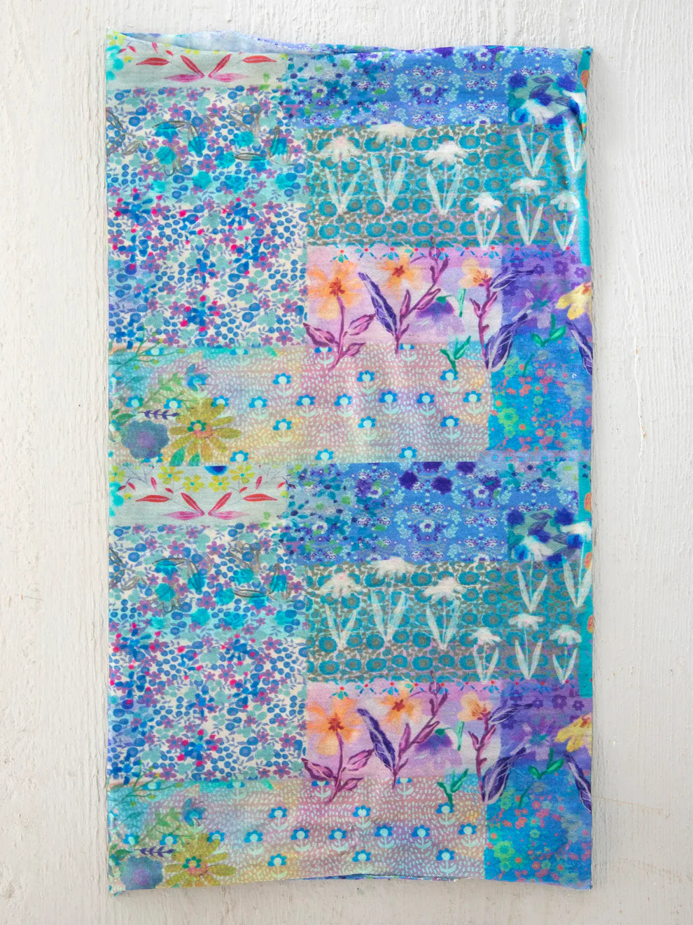 Full Boho Bandeau Blue Watercolor Patchwork