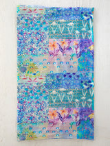 Full Boho Bandeau Blue Watercolor Patchwork