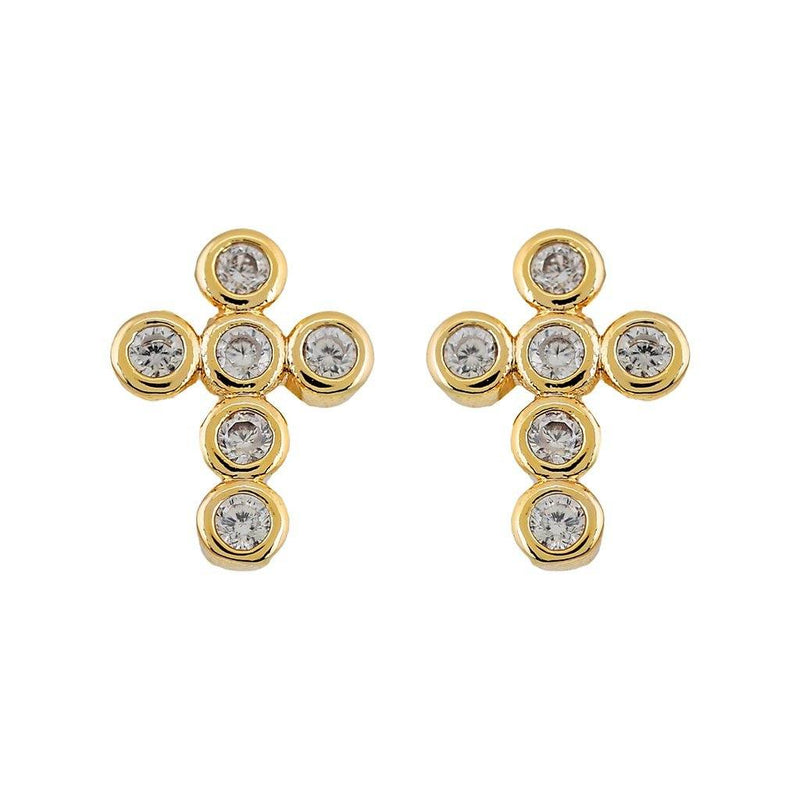 Mimi Mini Cross Stud CZ Earrings