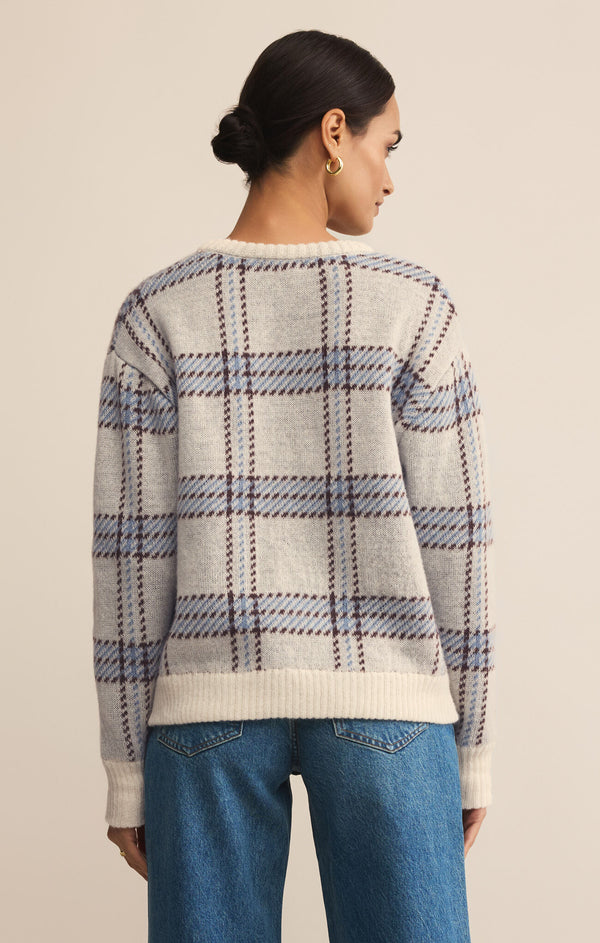 Junction Plaid Sweater Natural