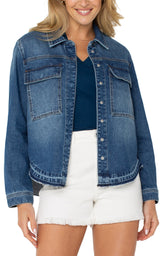 Split Back Shirt Jacket East Topanga