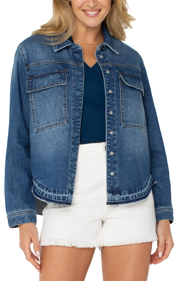 Split Back Shirt Jacket East Topanga