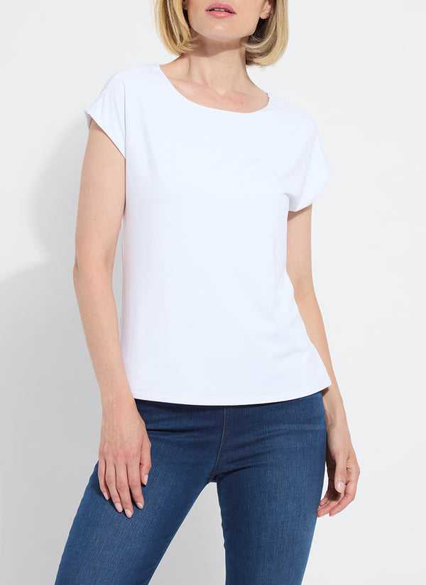 Lyssentials Short Sleeve Top White