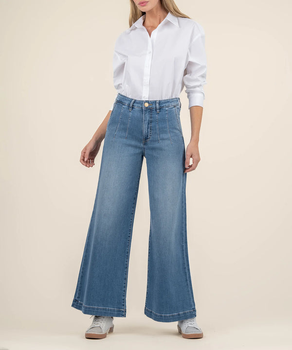 Goldie High Rise Super Wide Leg Dart Front Jeans Unlimited