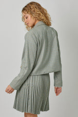 Sparkletts Mini Plaid Jacket Grey
