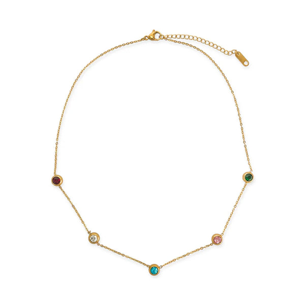 Multicolor Crystals Dazzle Necklace